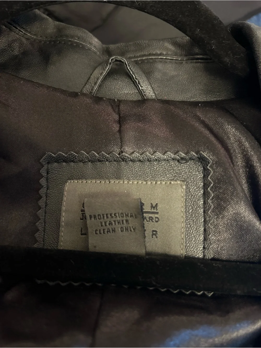 VINTAGE Genuine Leather Blazer Jacket - Black - Picture 6 of 6